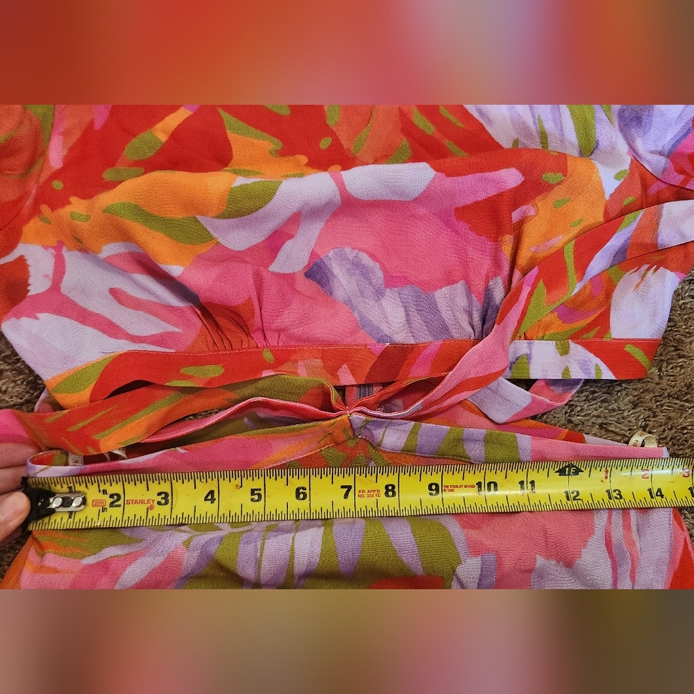 Farm Rio Colorful Leaves Midi Dress - Picture 10 of 14
